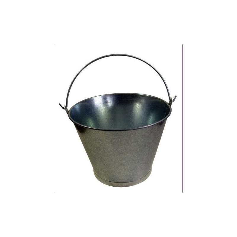 CUBO GALVANIZADO CONICO 13' ASA LISA  32,5X24CM.