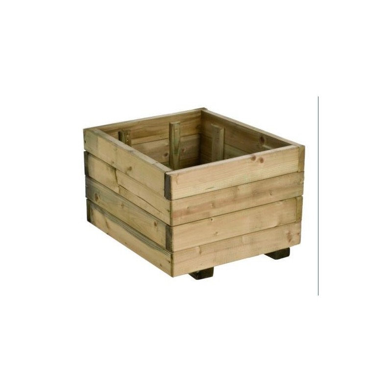 JARDINERA RUSTICA CUADRADA 40X40X27 CM 30L 400