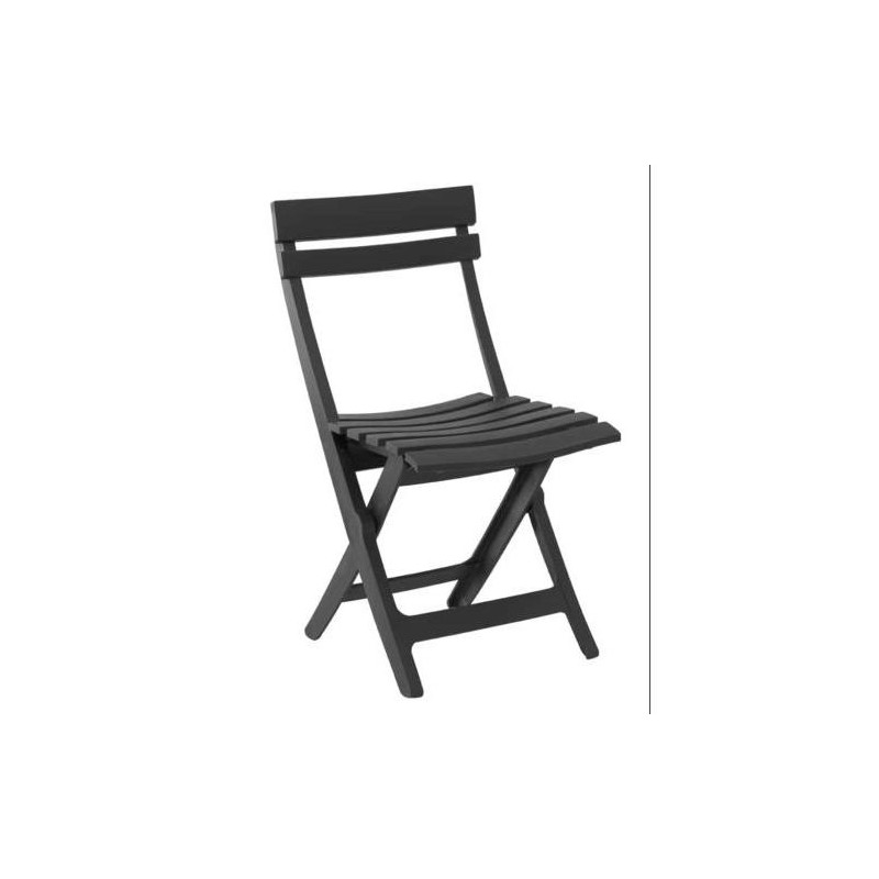 SILLA MIAMI PLEGABLE ANTRACITA 80X42X50CM. 490360