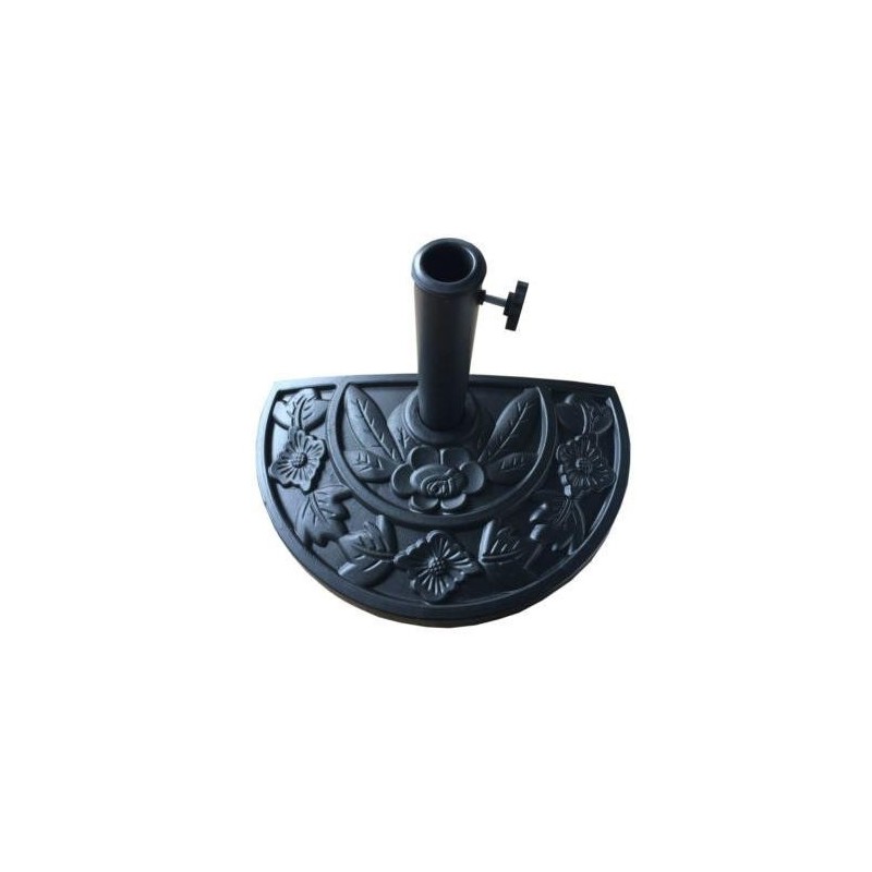 BASE PARASOL RESINA SEMICIRCULO 9KG NEGRO 891304