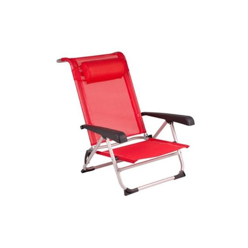 SILLA PLAYA BAJA ALUMINIO ROJO 1204793