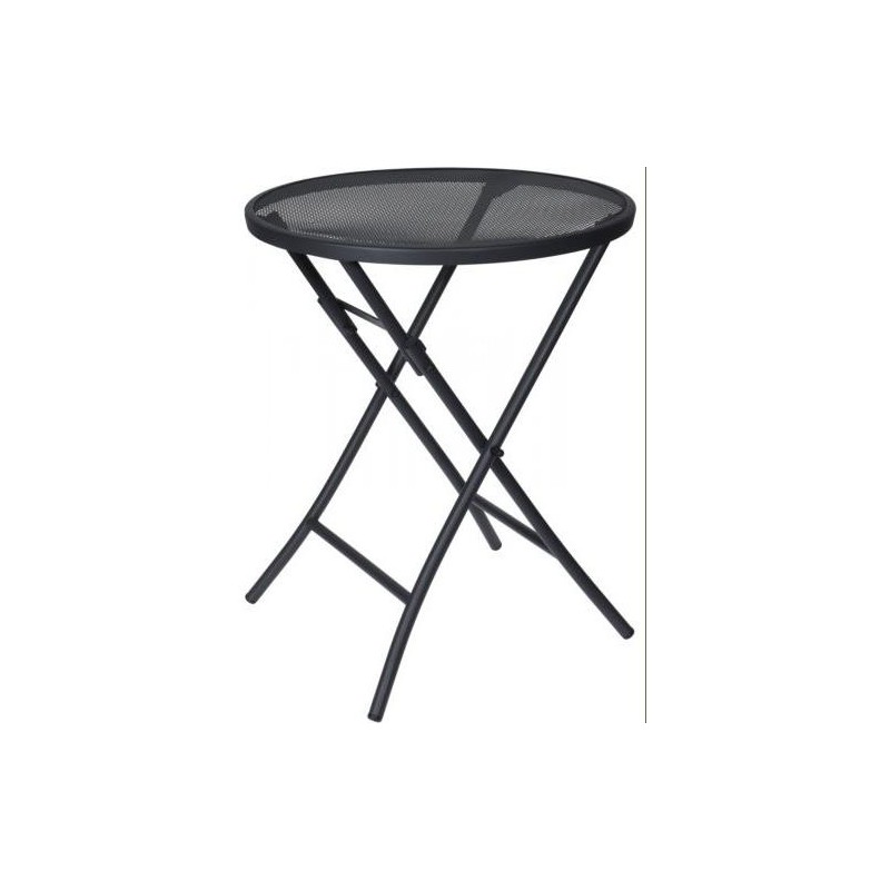 MESA JARDIN PLEGABLE REDONDA 60CM GRIS X81000080
