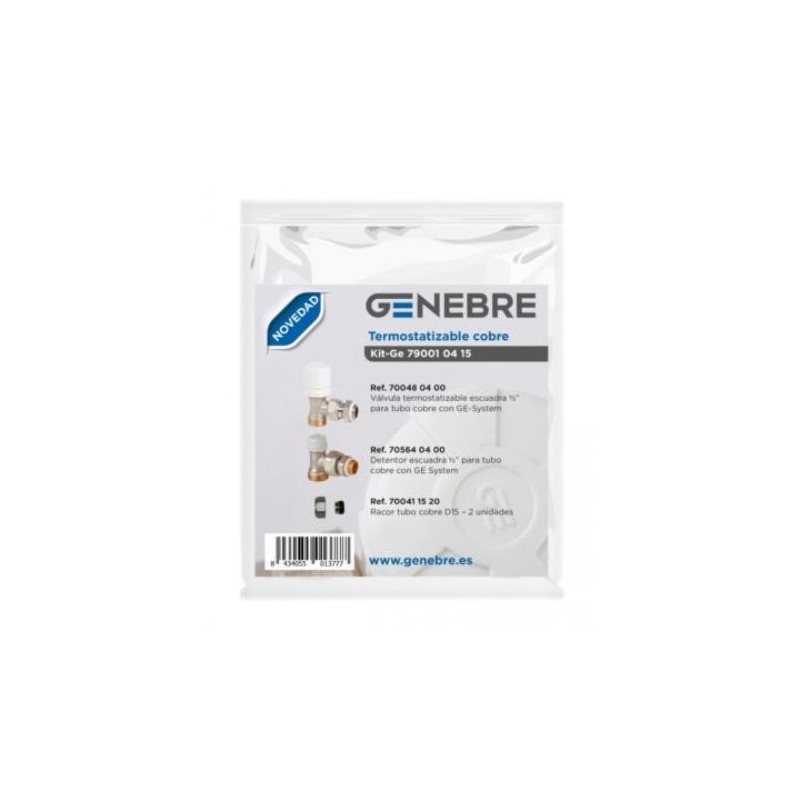 KIT VALVULA RADIADOR TERMOSTATIZABL TUBO MULTICAPA
