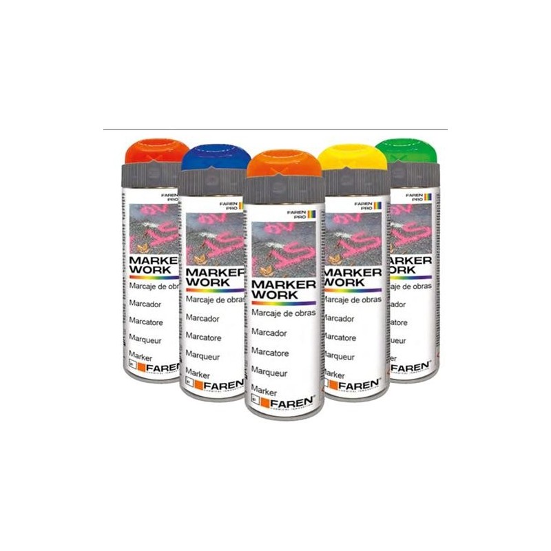 MARCADOR DE OBRA PROFESIONAL SPRAY  AMARILLO 500ML