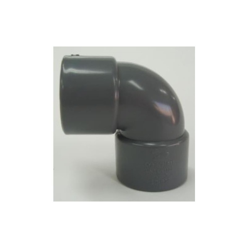 ENLACE CODO 90   HEMBRA PVC EVACUACION 32 MM