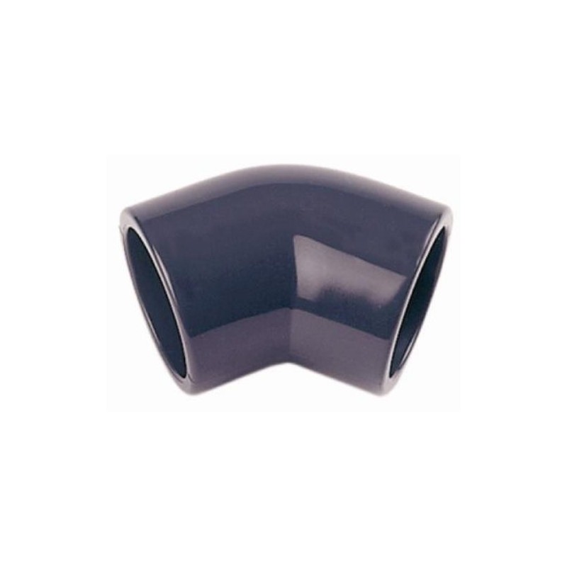 ENLACE CODO 45   HEMBRA PVC PRESION 20 MM