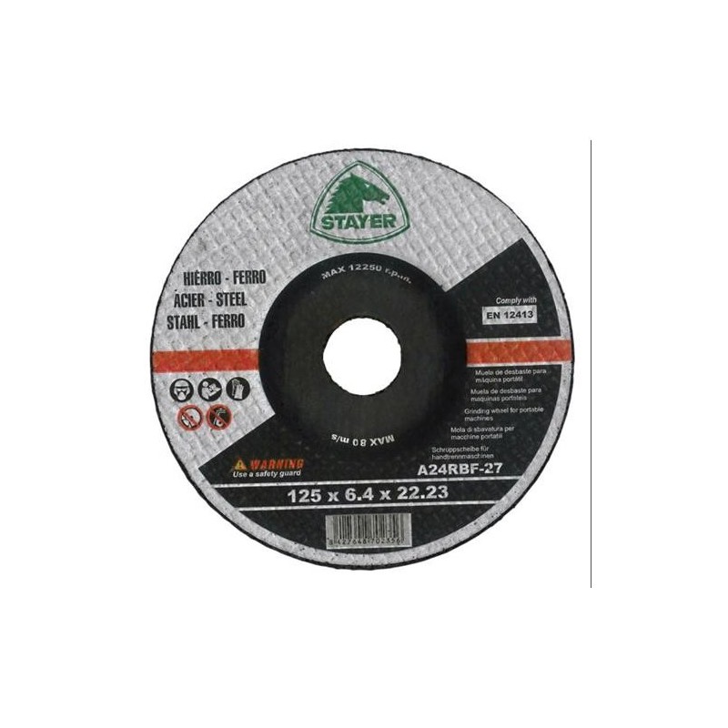 DISCO DESBASTE HIERRO 125X6.4X22 50.342