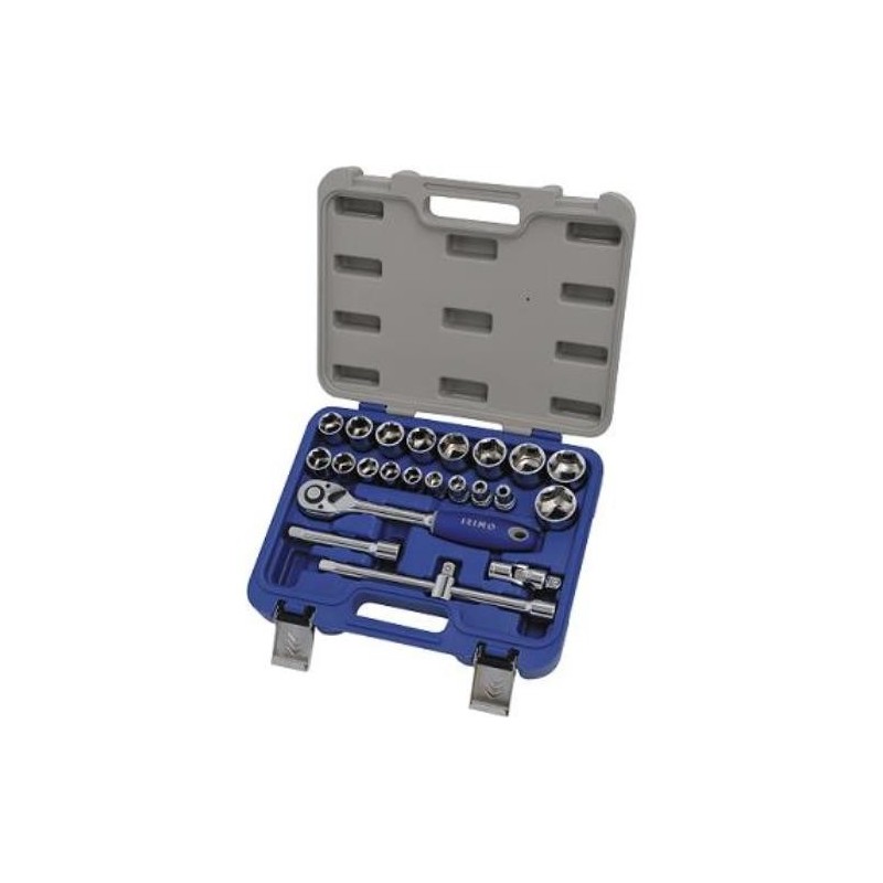 JUEGO LLAVES VASO CROMO 1/2 (8-32MM) 23 PZA.